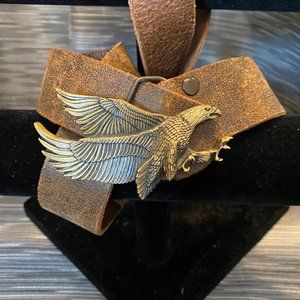 Vintage Brass Eagle Belt Buckle